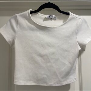 Princess Polly cropped white tee